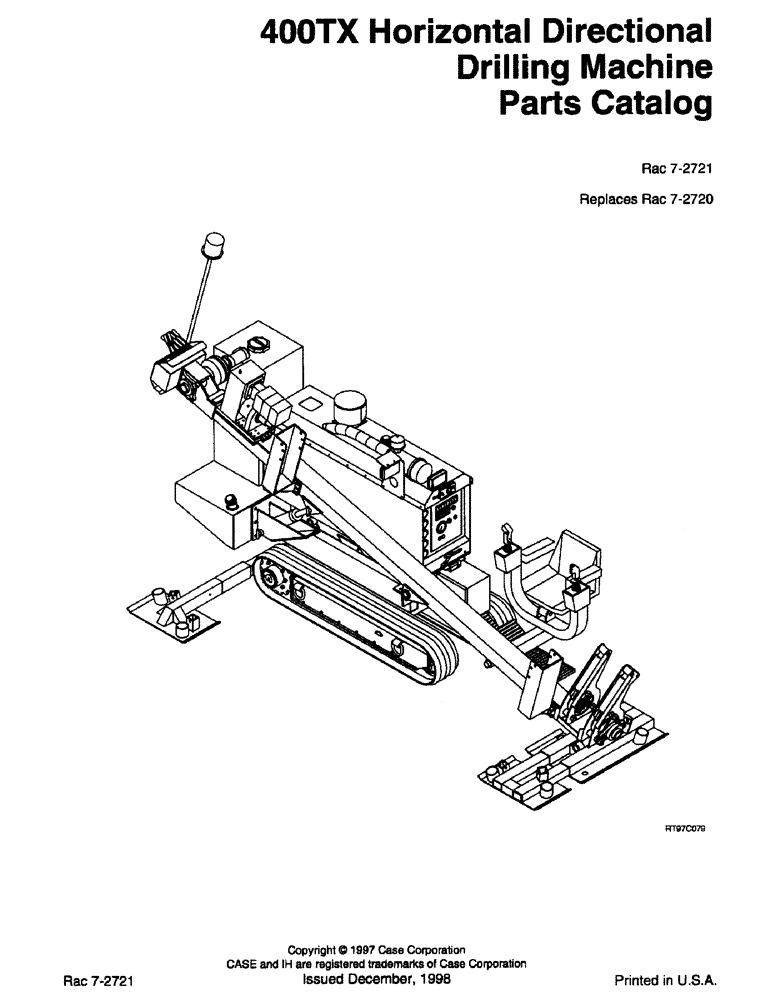 Схема запчастей Case 400TX - (1-01) - 400TX HORIZONTAL DIRECTIONAL DRILLING MACHINE 