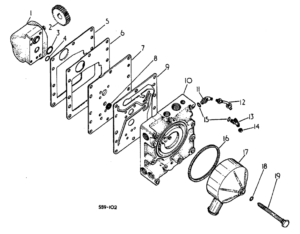 Схема запчастей Case 3400 - (068) - MULTIPLE CONTROL VALVE AND CONNECTIONS (35) - HYDRAULIC SYSTEMS