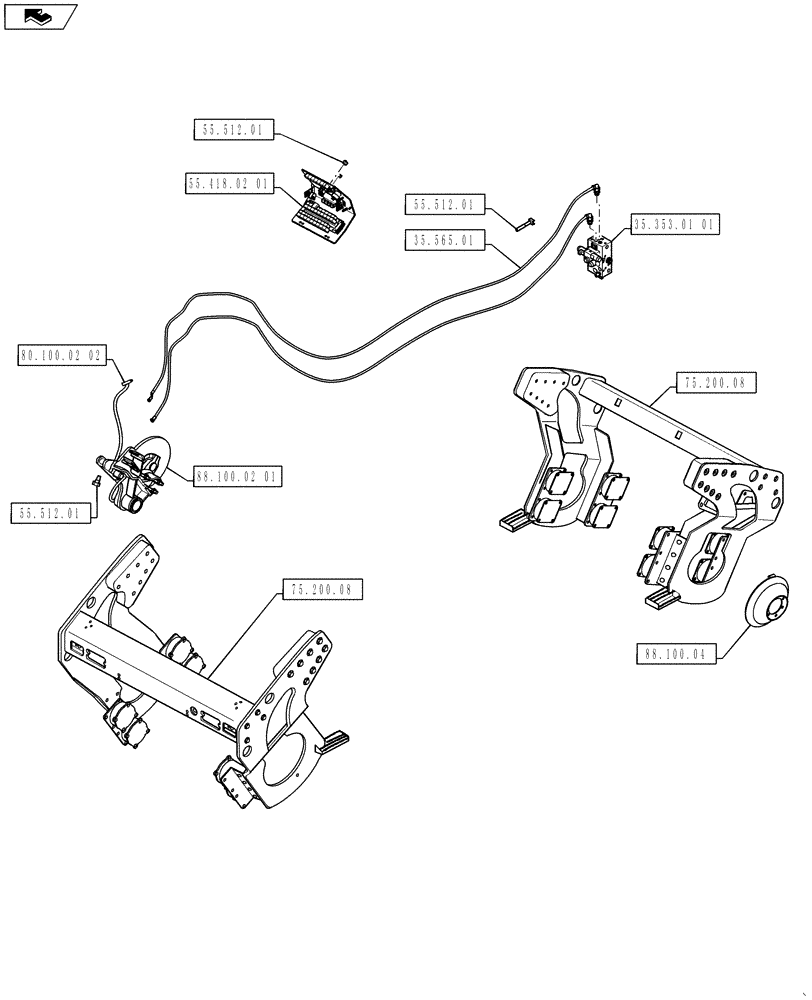 Схема запчастей Case DV207 - (88.000.00) - EDGE CUTTER (88) - ACCESSORIES