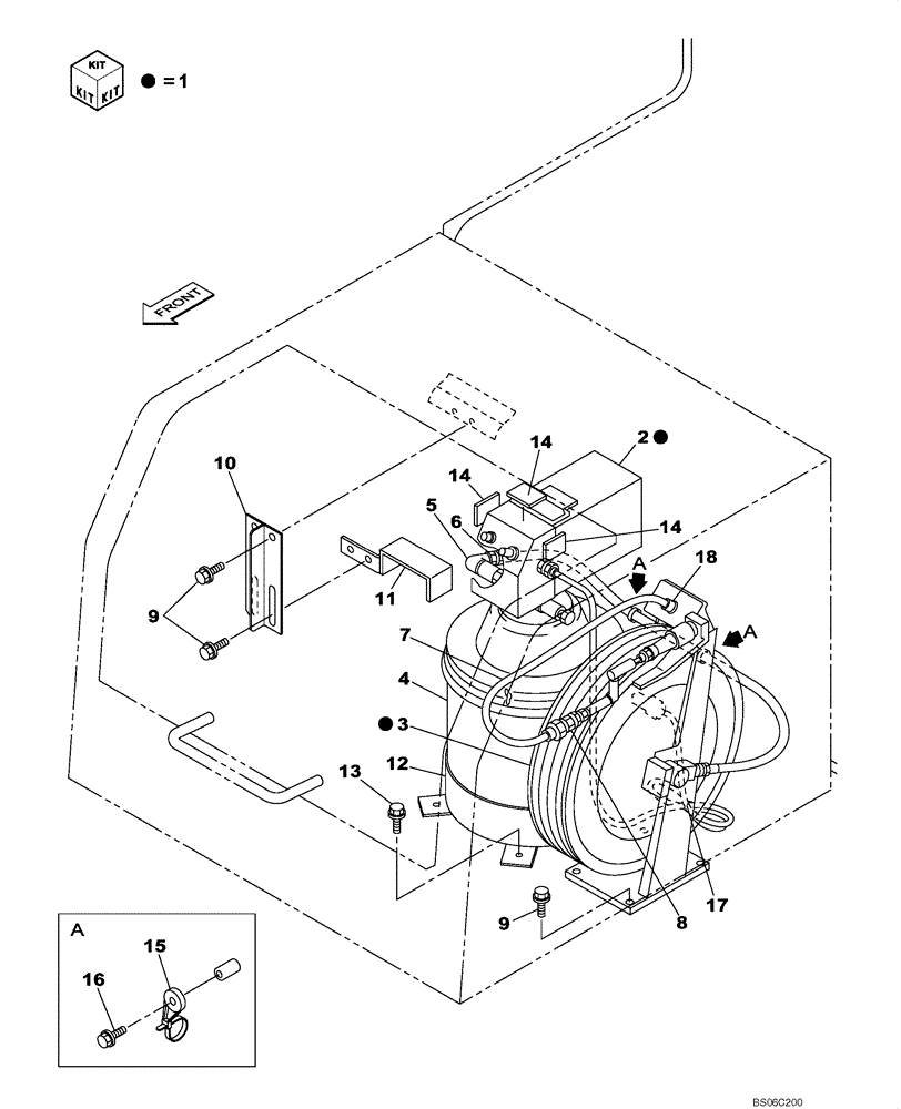 Схема запчастей Case CX700 - (09-500-00[01]) - GREASE GUN PUMP (09) - CHASSIS/ATTACHMENTS