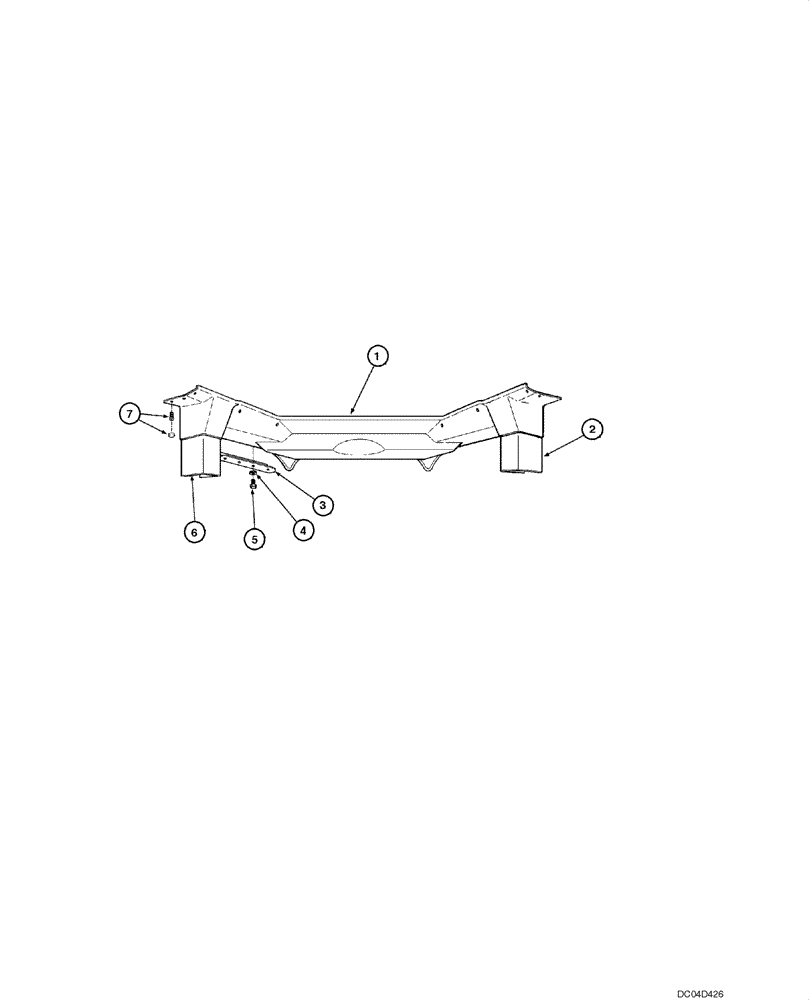 Схема запчастей Case 865 - (09.43[00]) - CAB - ROOF (OPEN CAB) (09) - CHASSIS
