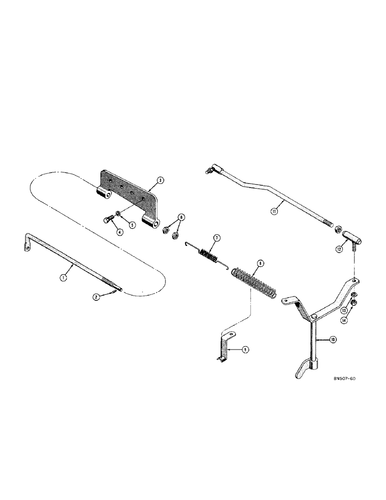 Схема запчастей Case 420C - (024[1]) - GOVERNOR LINKAGE - GAS (02) - FUEL SYSTEM