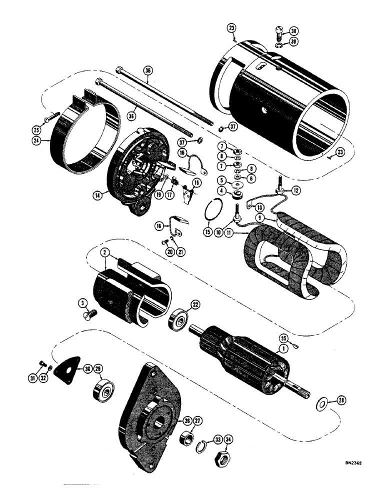 Схема запчастей Case 800 - (066) - R13865 GENERATOR (06) - ELECTRICAL SYSTEMS