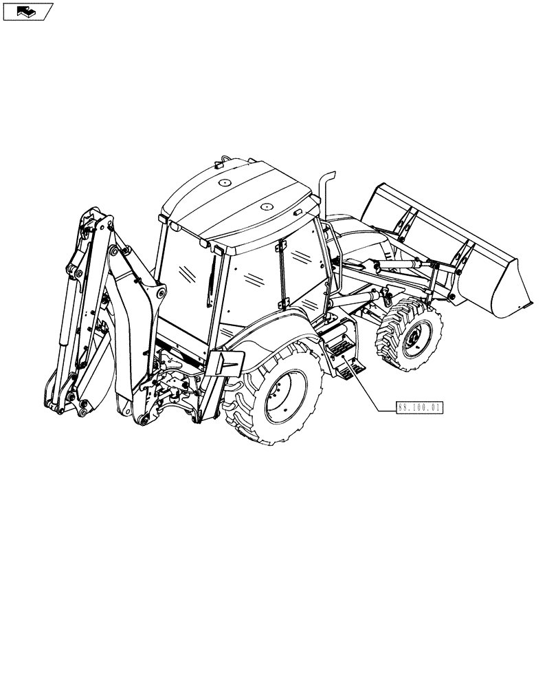 Схема запчастей Case 590SN - (88.000.00) - PICTORIAL INDEX - ACCESSORIES (88) - ACCESSORIES