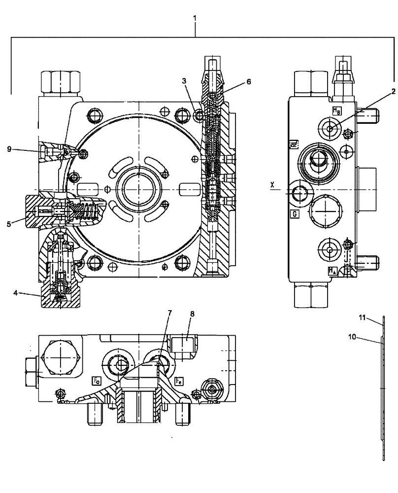 Схема запчастей Case 650L - (29.212.04[03]) - TANDEM PUMP (29) - HYDROSTATIC DRIVE