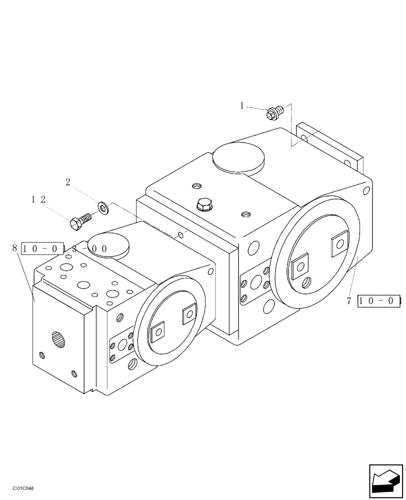Схема запчастей Case SR15 - (10-011-00[01]) - HYDRAULIC PUMP - IF USED (08) - HYDRAULICS