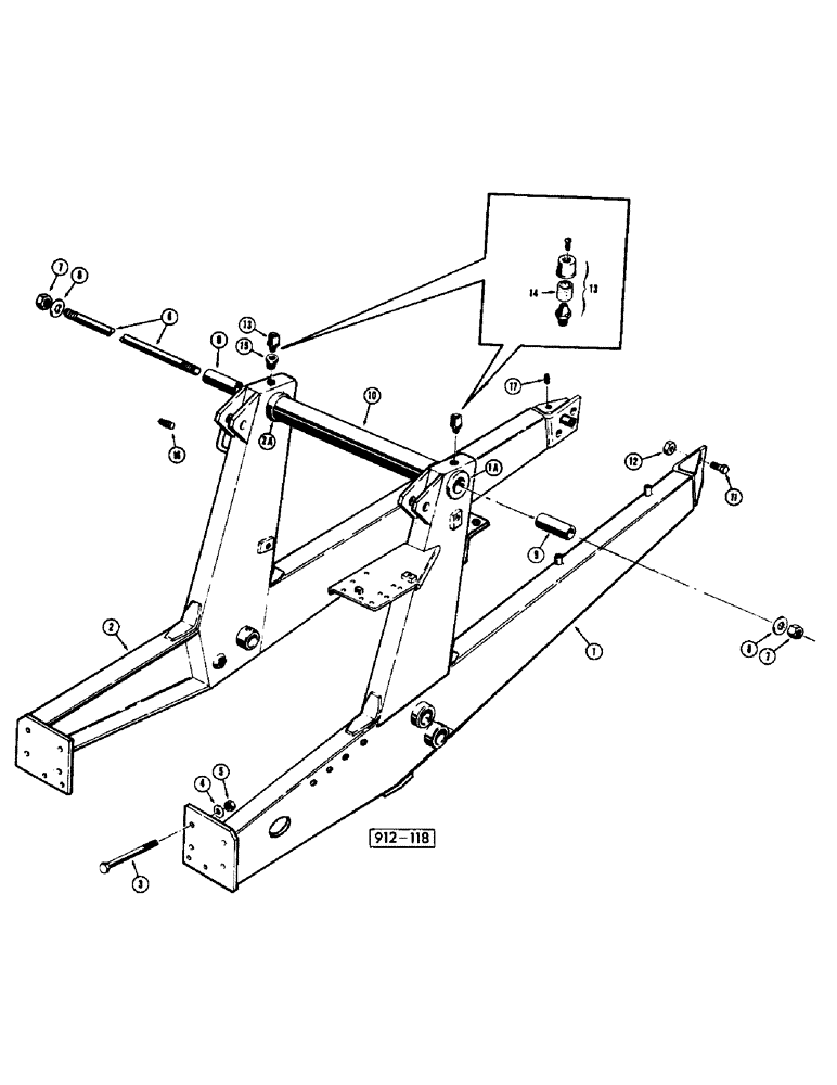 Схема запчастей Case 35 - (002) - LOADER SUBFRAME 