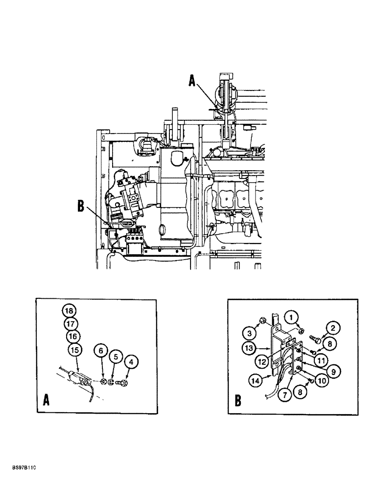 Схема запчастей Case 9060B - (4-38) - ELECTRICAL PARTS FOR COUNTERWEIGHT REMOVAL (04) - ELECTRICAL SYSTEMS