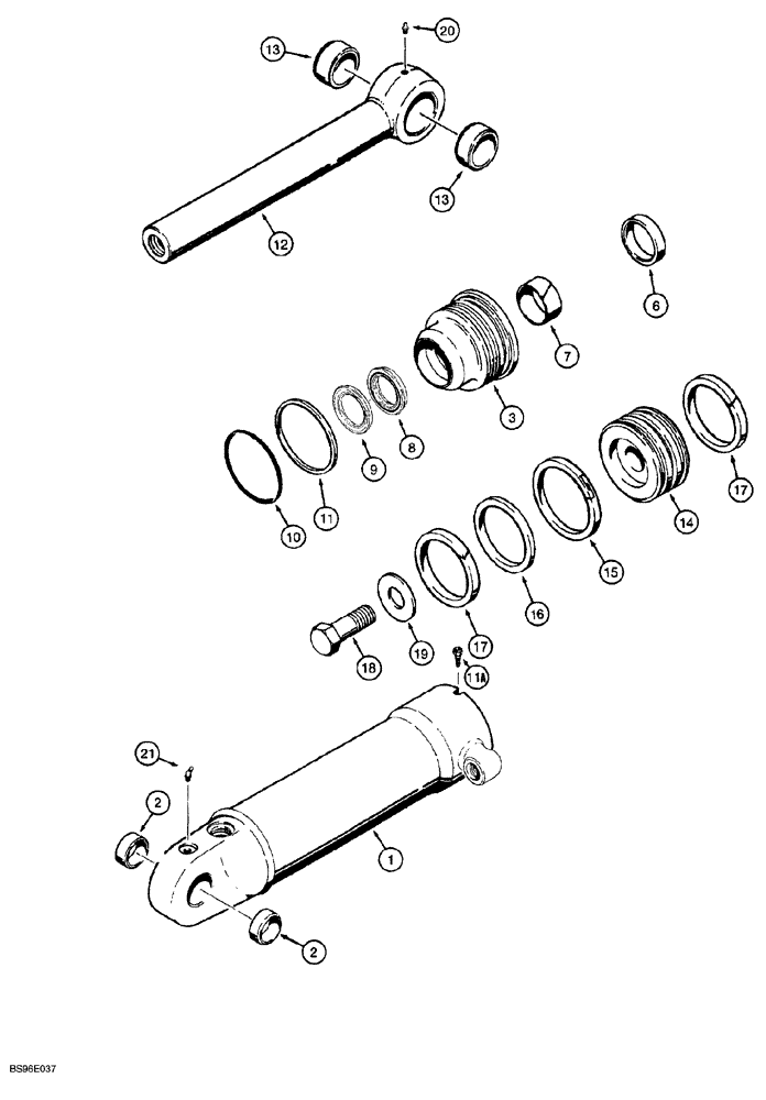 Схема запчастей Case 1150G - (8-032) - G101272 AND G101273 RIPPER CYLINDERS (07) - HYDRAULIC SYSTEM