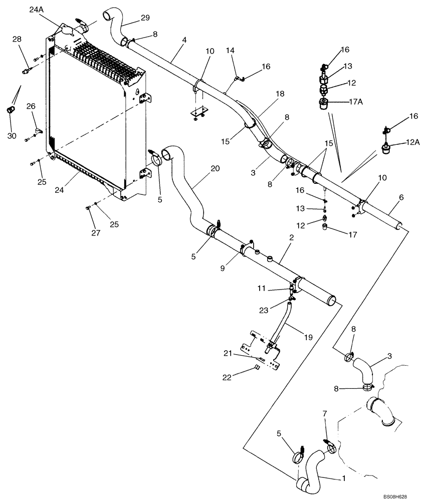 Схема запчастей Case 821E - (02-02) - RADIATOR - MOUNTING (02) - ENGINE