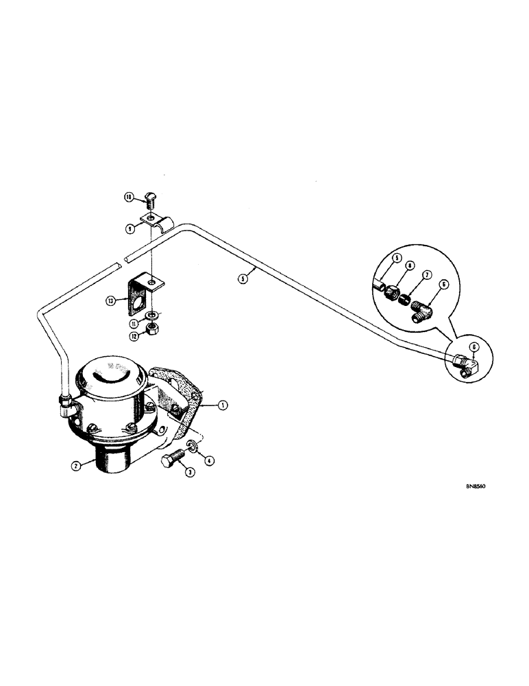 Схема запчастей Case 310F - (024) - FUEL PUMP - GAS (02) - FUEL SYSTEM