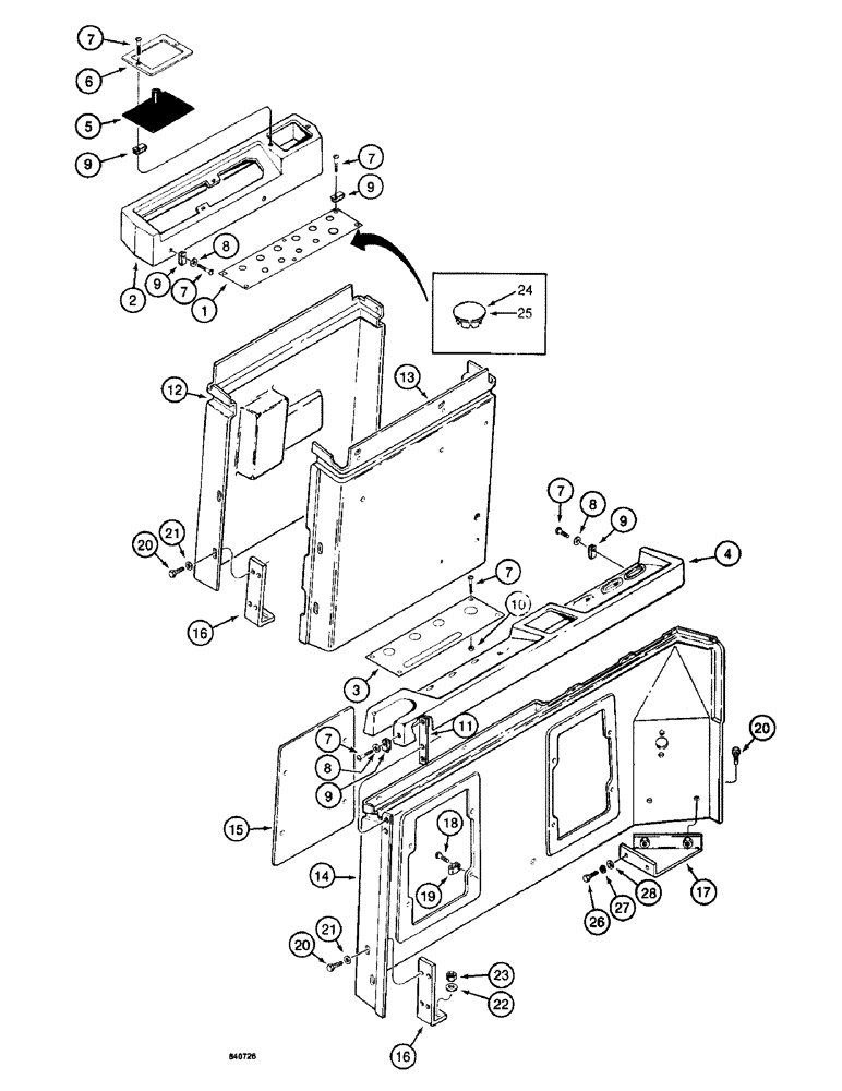 Схема запчастей Case 1187 - (086) - INSTRUMENT PANELS (06) - ELECTRICAL SYSTEMS