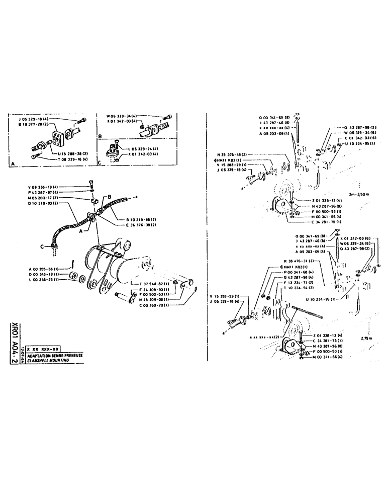 Схема запчастей Case 160CK - (317) - CLAMSHELL MOUNTING (14) - DIPPERSTICKS