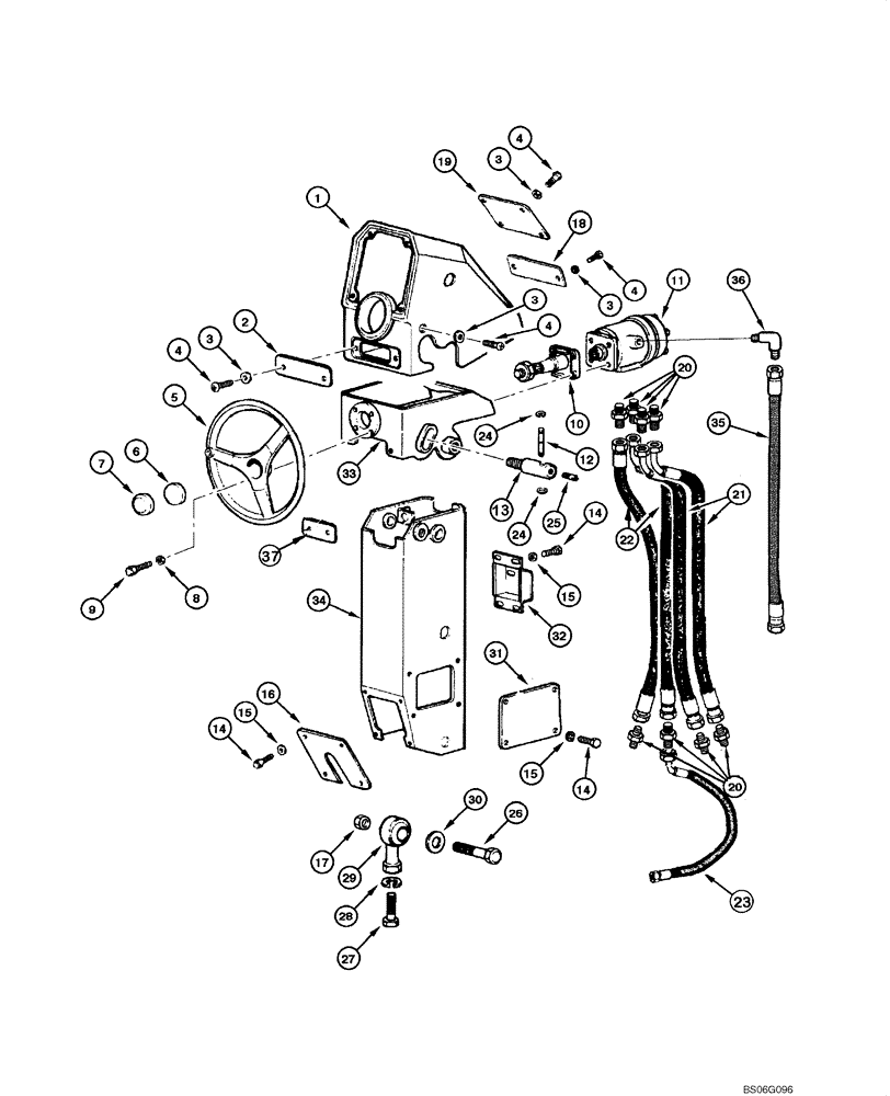 Схема запчастей Case 865 - (05.01[00]) - STEERING COLUMN - ASSEMBLY (05) - STEERING