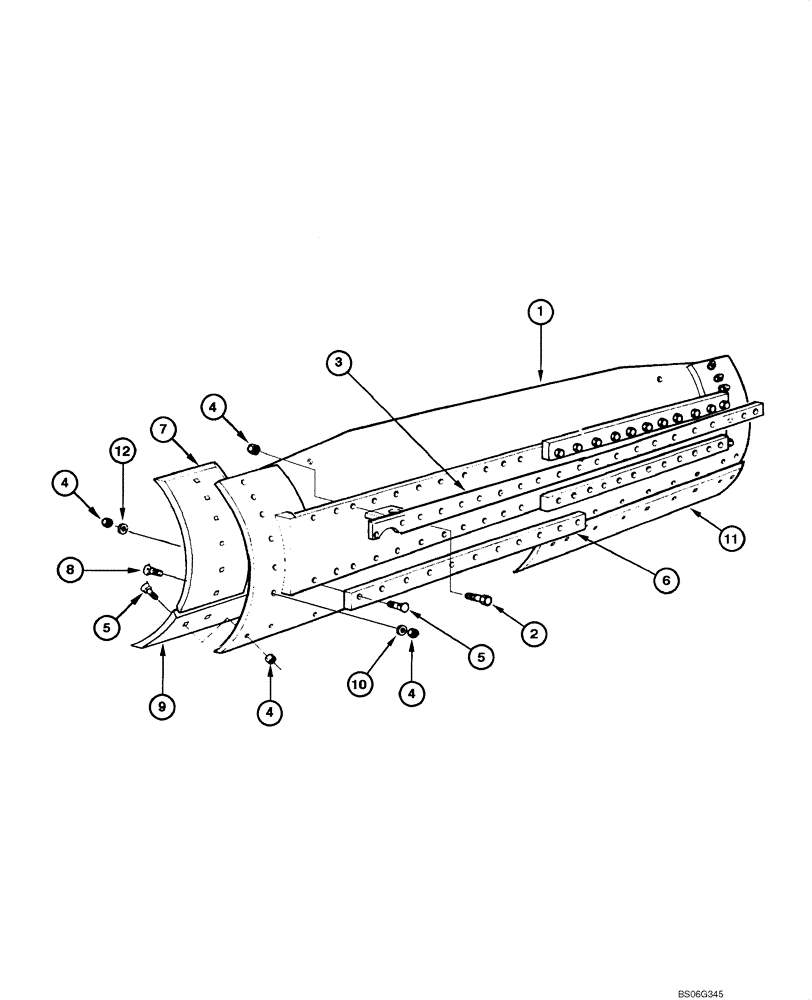 Схема запчастей Case 865 - (09.11[00]) - BLADE - ASSEMBLY (13 FEET) (09) - CHASSIS