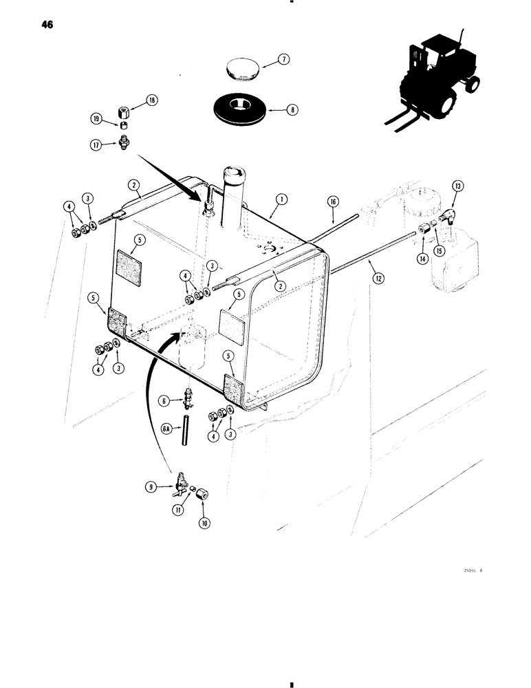 Схема запчастей Case 584C - (046) - FUEL TANK AND FUEL LINES (10) - ENGINE