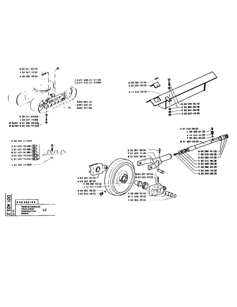 Схема запчастей Case LC80M - (037) - TRACK GROUP 