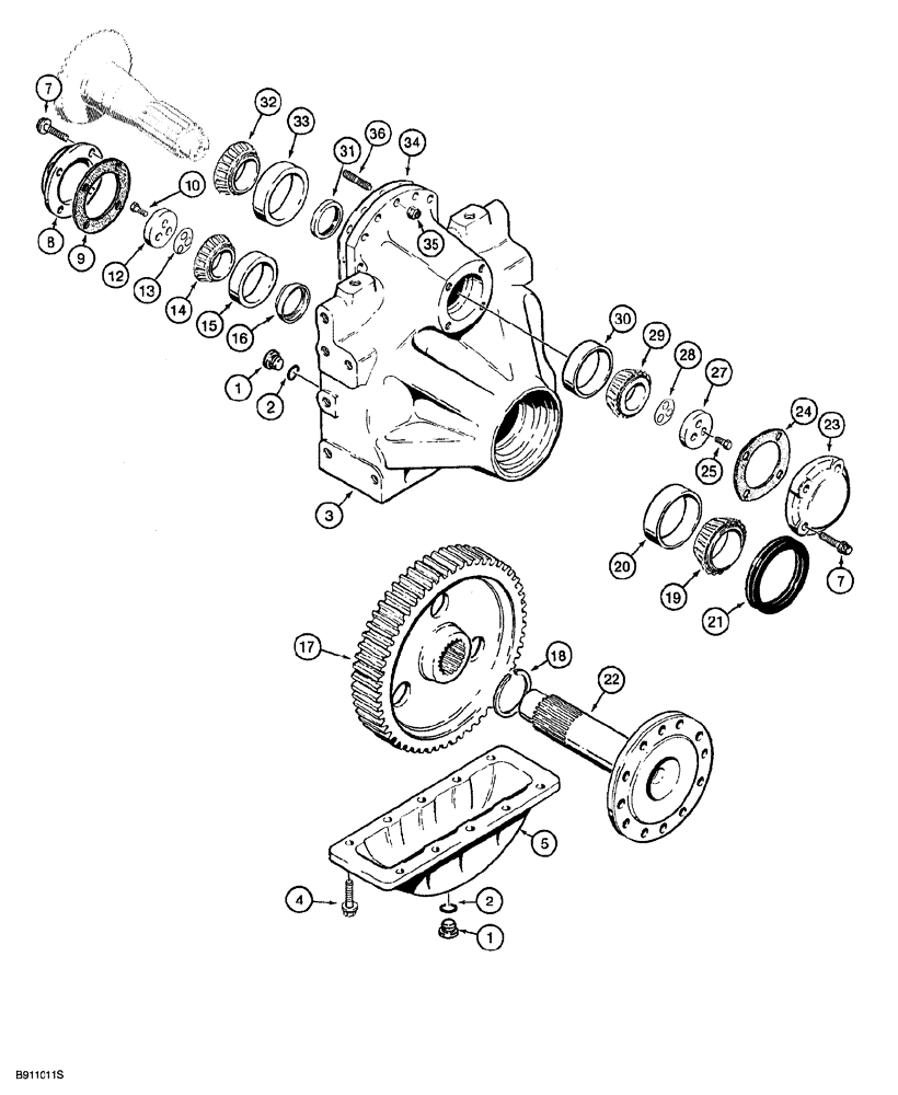 Схема запчастей Case 850G - (6-18) - TRANSMISSION ASSEMBLY - FINAL DRIVE (1778 MM (70 INCH) GAUGE LGP DOZER MODELS) (03) - TRANSMISSION