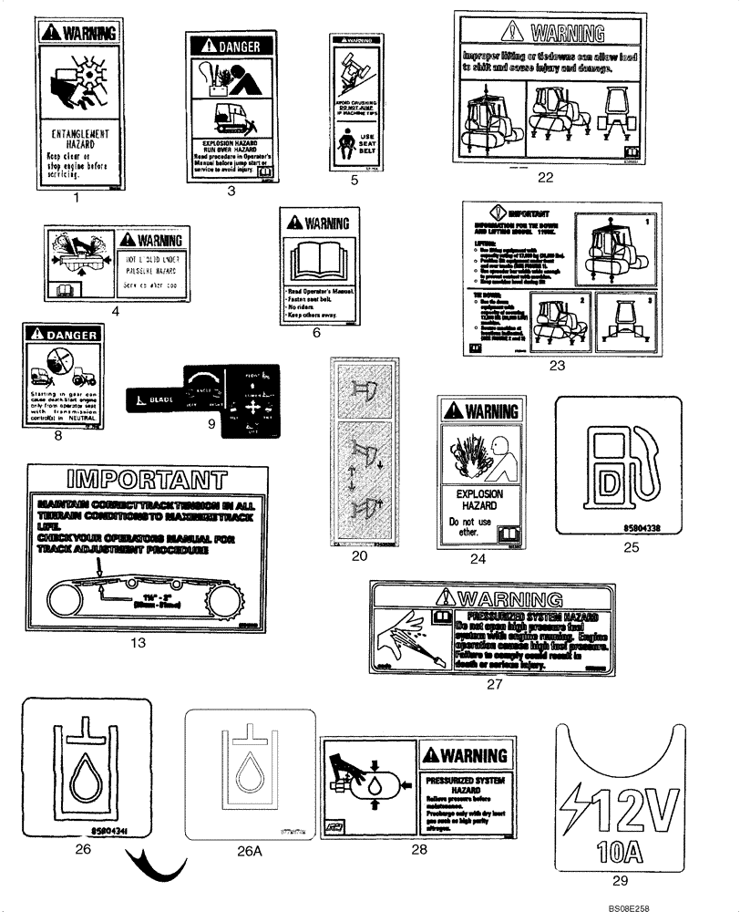 Схема запчастей Case 1650L - (09-46) - DECALS - LATIN AMERICAN SPANISH (09) - CHASSIS/ATTACHMENTS