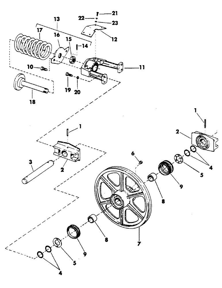 Схема запчастей Case 40YC - (010) - IDLER WHEEL AND TRACK ADJUSTER (04) - UNDERCARRIAGE