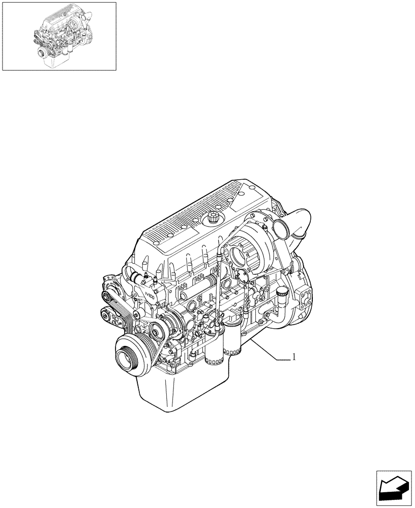Схема запчастей Case F3AE0684E B006 - (0.02.1[01]) - ENGINE ASSY (504082365) 