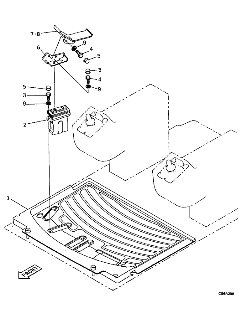 Схема запчастей Case 9007B - (9-30) - OPTION CONTROL - OPERATORS COMPARTMENT (09) - CHASSIS