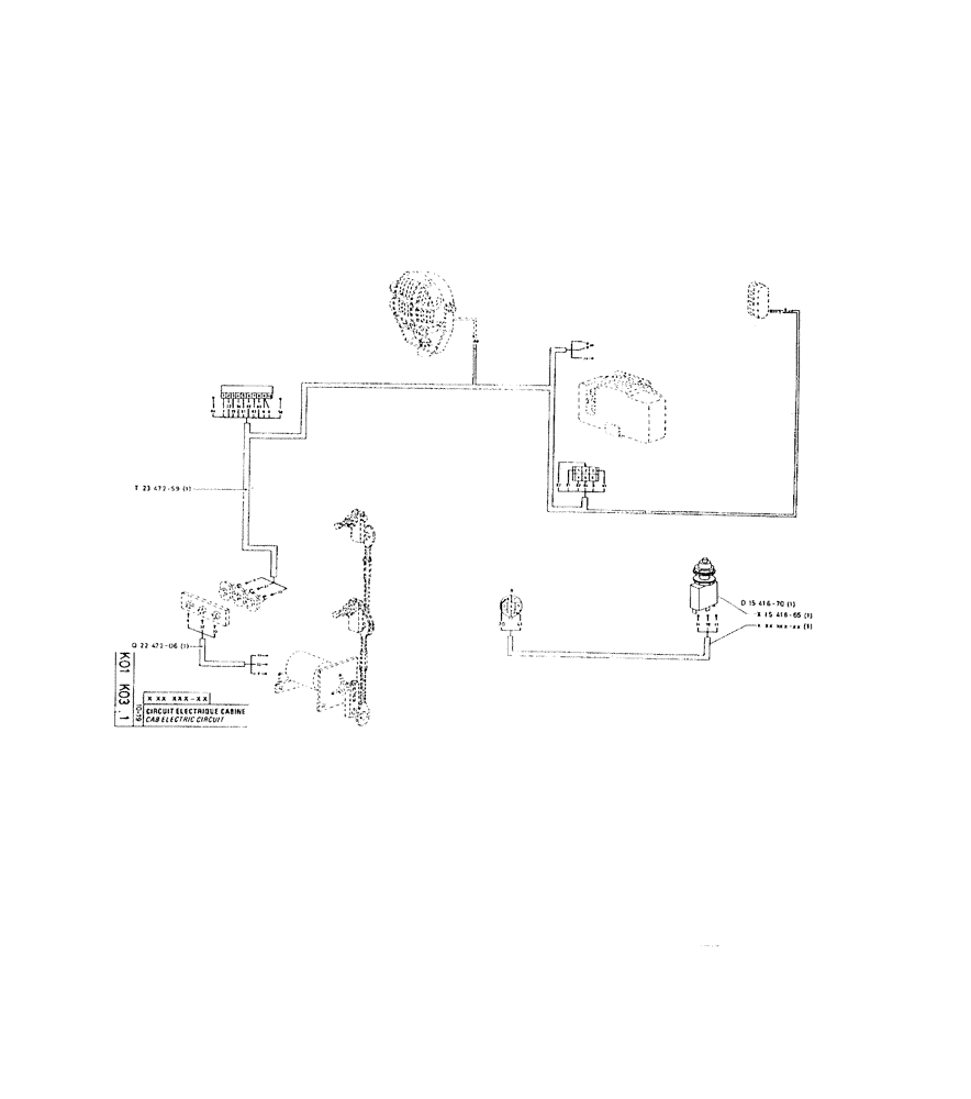Схема запчастей Case 220 - (236) - CAB ELECTRIC CIRCUIT (06) - ELECTRICAL SYSTEMS
