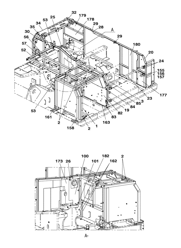 Схема запчастей Case CX350C - (09-005[01]) - COWLING (09) - CHASSIS/ATTACHMENTS
