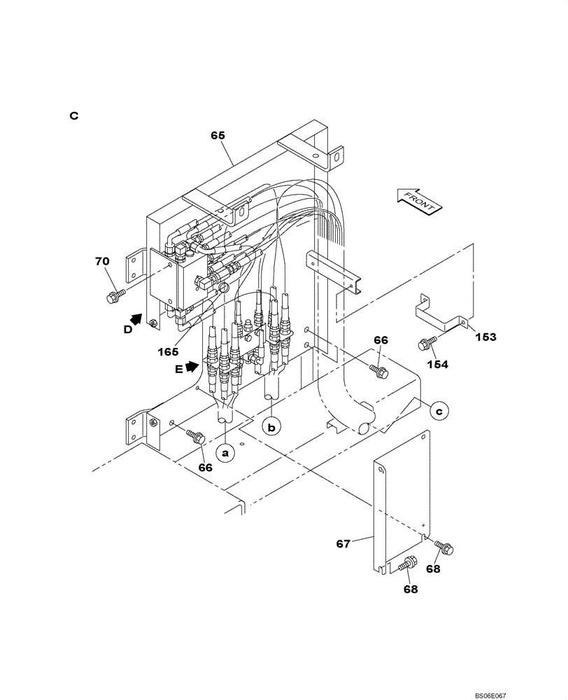 Схема запчастей Case CX800 - (08-030-00[01]) - HYDRAULIC CIRCUIT - HAND CONTROL PILOT (WITHOUT VALVE, PRESSURE RELIEF) (08) - HYDRAULICS