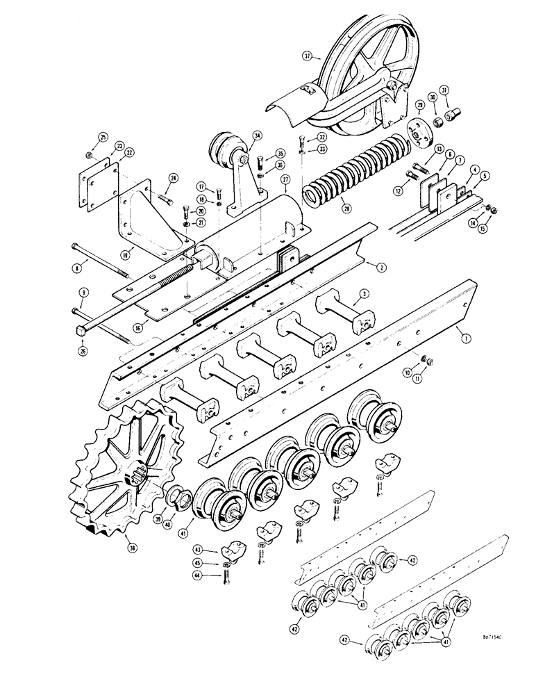 Схема запчастей Case 310G - (116) - TRACK FRAME AND RECOIL SYSTEM (04) - UNDERCARRIAGE