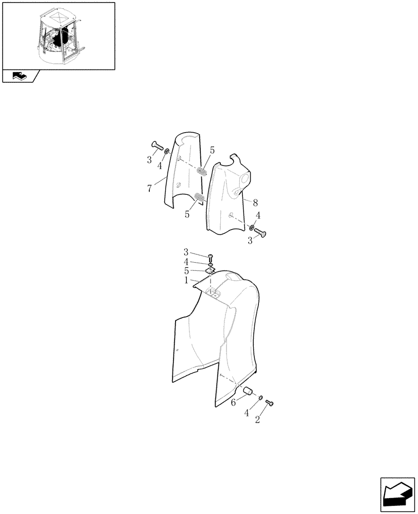 Схема запчастей Case 321E - (439[11]) - CAB: STEERING COLUMN ASSY (10) - OPERATORS PLATFORM