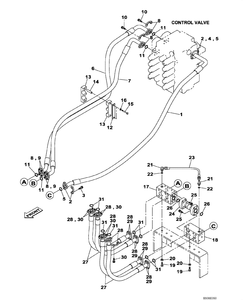 Схема запчастей Case CX800B - (08-10) - HYDRAULIC CIRCUIT - BOOM CYLINDER (08) - HYDRAULICS