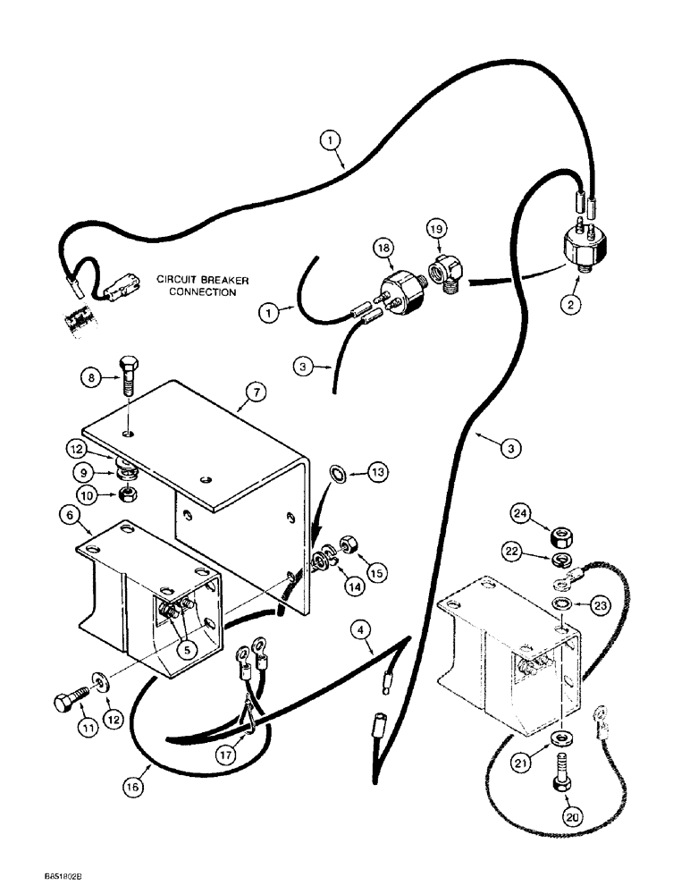 Схема запчастей Case 584E - (4-36) - BACKUP ALARM (04) - ELECTRICAL SYSTEMS