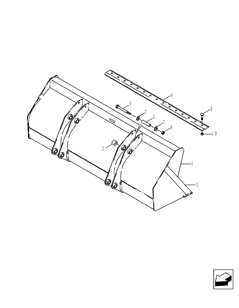 Схема запчастей Case 580SM - (84.100.01[02]) - BUCKET, UNIVERSAL BACKHOE (406 MM (16 INCH) WIDE) (84) - BOOMS, DIPPERS & BUCKETS
