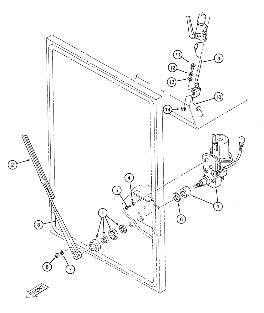 Схема запчастей Case 9060 - (4-26) - WINDSHIELD WIPER (04) - ELECTRICAL SYSTEMS