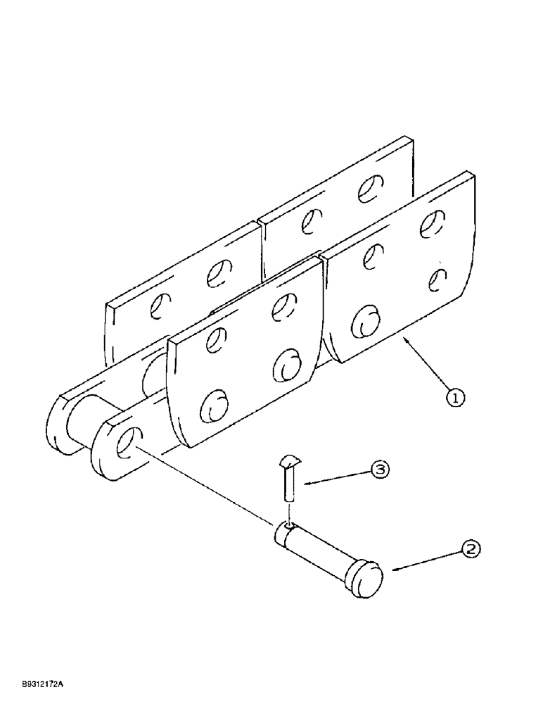 Схема запчастей Case 560 - (9-082) - ANTI-BACKFLEX DIGGING CHAINS, 75,000 POUND CHAINLINE, FOR 4 FOOT DIGGING DEPTH BOOM (09) - CHASSIS/ATTACHMENTS
