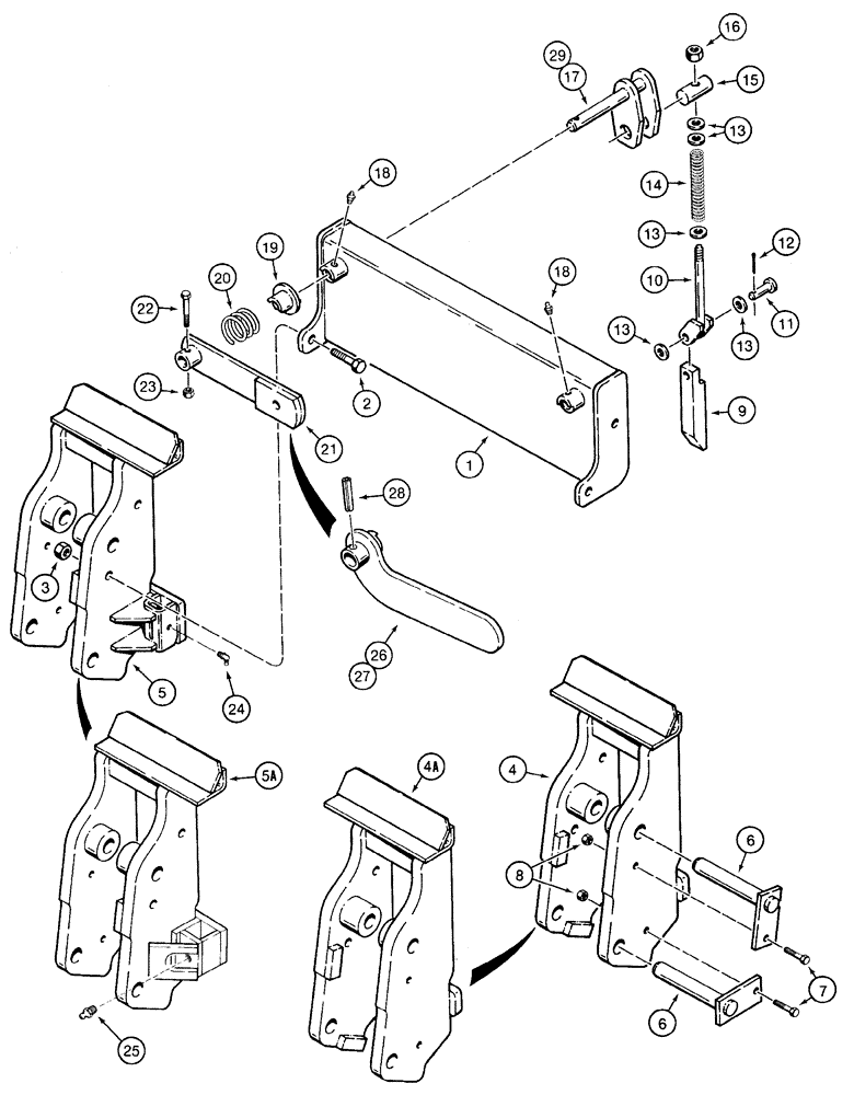 Схема запчастей Case 1835C - (9-26) - CASE COUPLER, PRIOR TO P.I.N. JAF0183047 (09) - CHASSIS/ATTACHMENTS