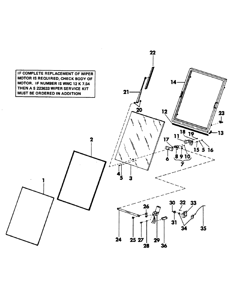 Схема запчастей Case 40YC - (041) - STANDARD CAB UPPER FRONT WINDOW AND ATTACHING PARTS (05) - UPPERSTRUCTURE CHASSIS