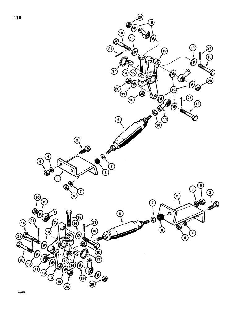 Схема запчастей Case 1845B - (116) - TANDEM PUMP CONTROLS (11) - TRACKS/STEERING