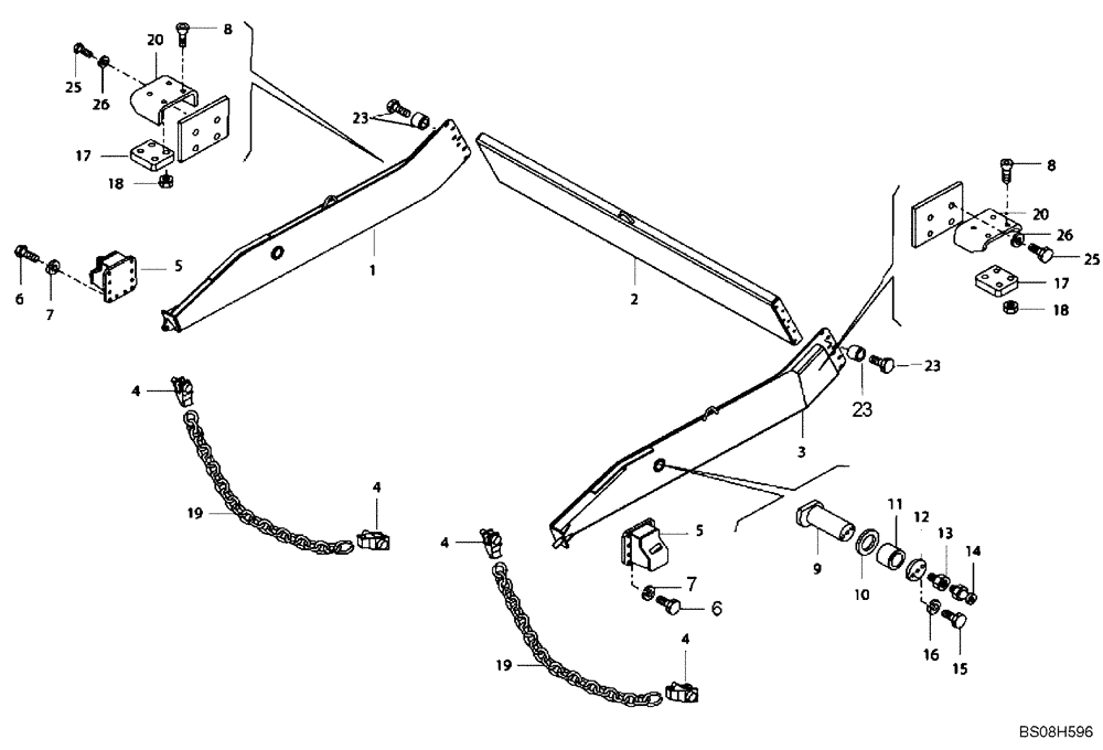 Схема запчастей Case 327B - (98A00020891[001]) - TAILGATE, DIA KIT (8998340867) (19) - OPTIONS