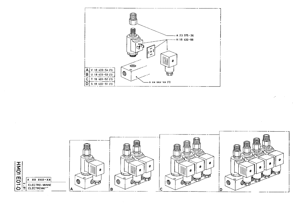 Схема запчастей Case 75C - (HM01 E01.0) - ELECTROVALVE (07) - HYDRAULIC SYSTEM
