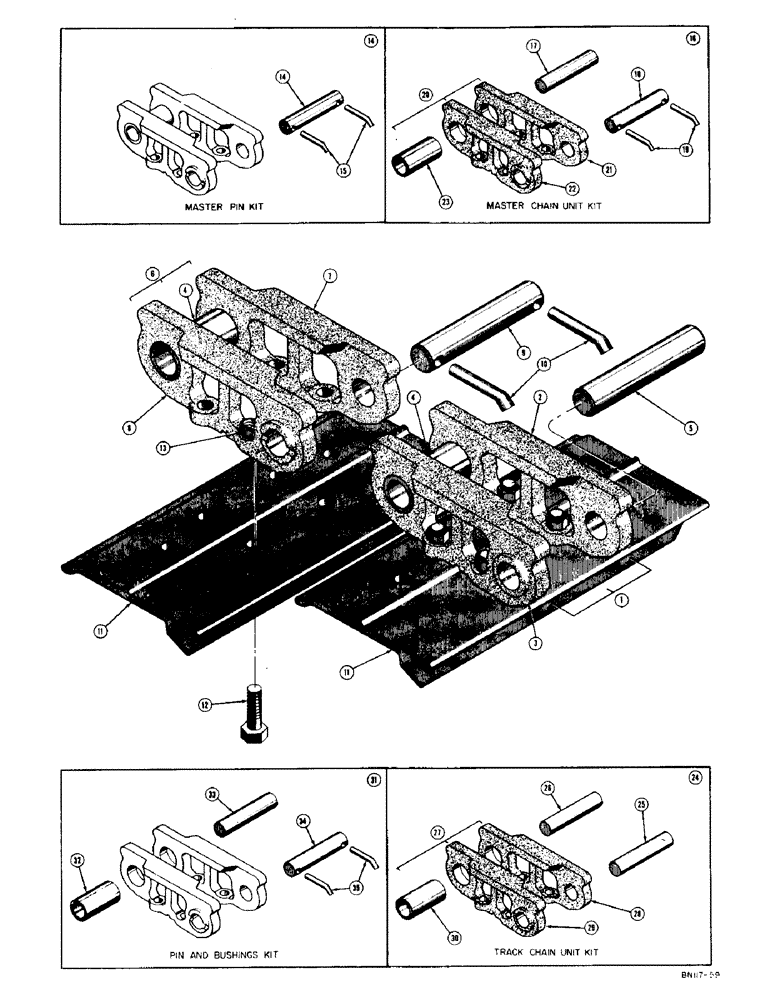 Схема запчастей Case 320 - (078) - TRACK CHAIN (04) - UNDERCARRIAGE