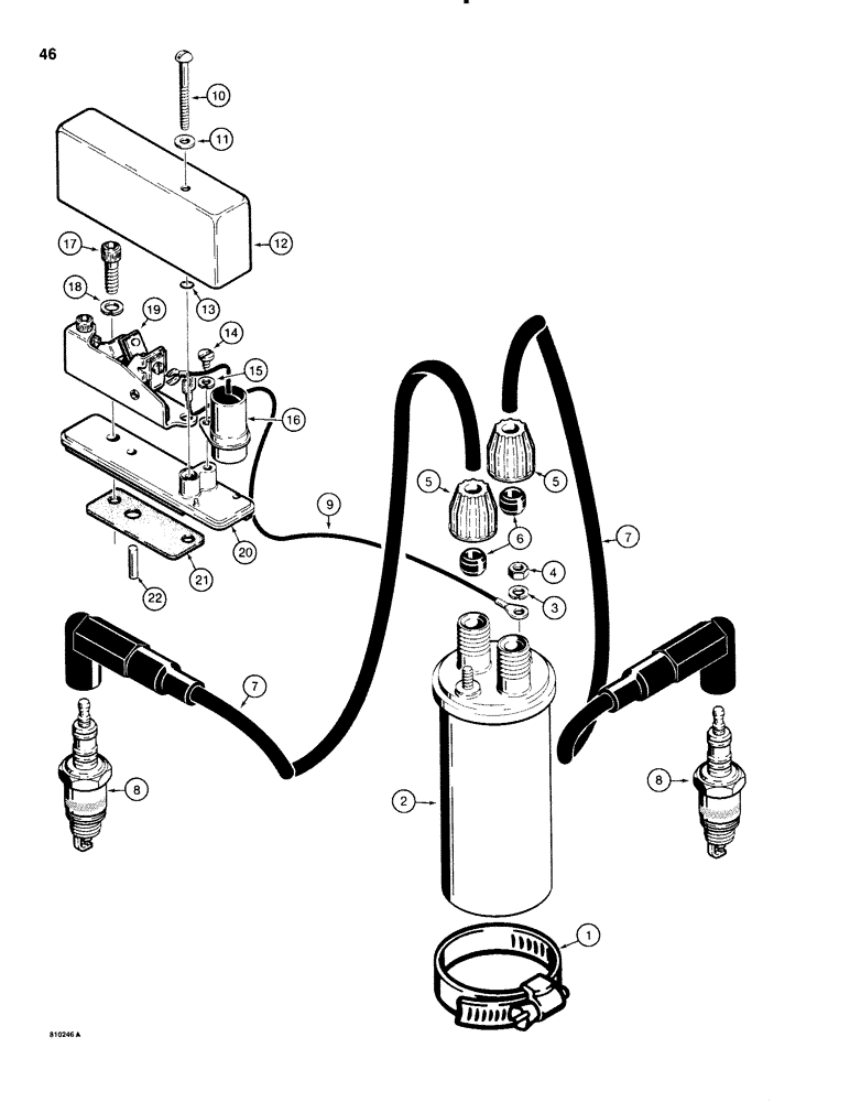 Схема запчастей Case 1816C - (046) - IGNITION PARTS (04) - ELECTRICAL SYSTEMS