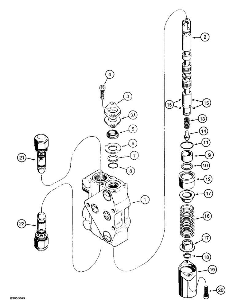 Схема запчастей Case 580L - (8-112) - THREE-POINT HITCH CONTROL VALVE, LIFT SECTION WITH TWO CIRCUIT RELIEF VALVES (08) - HYDRAULICS