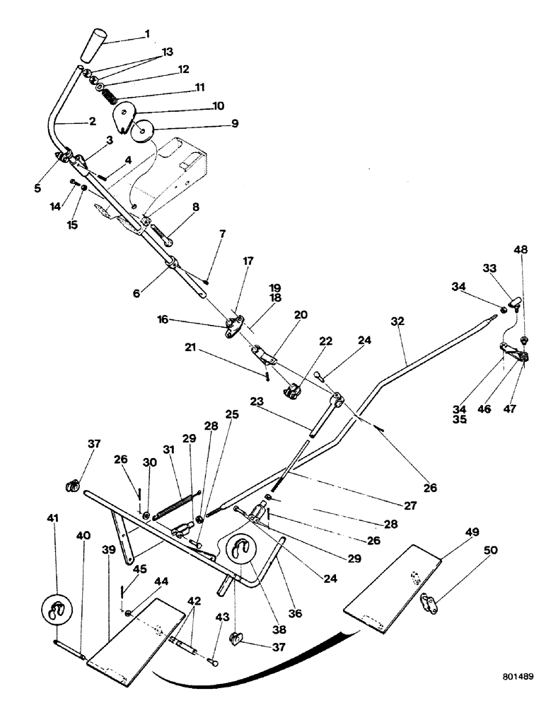 Схема запчастей Case 580G - (050) - THROTTLE CONTROL - FRONT (03) - FUEL SYSTEM