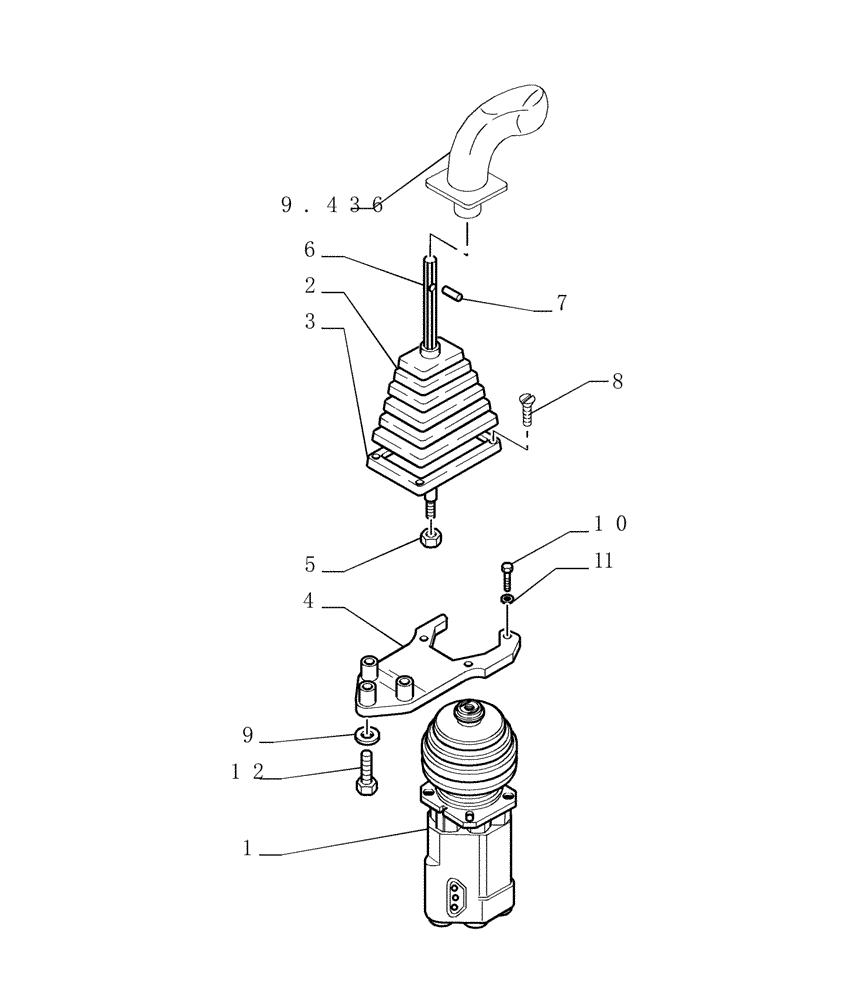 Схема запчастей Case 1850K LT - (3.437[01]) - CONTROL VALVE LINKAGE (07) - HYDRAULIC SYSTEM/FRAME