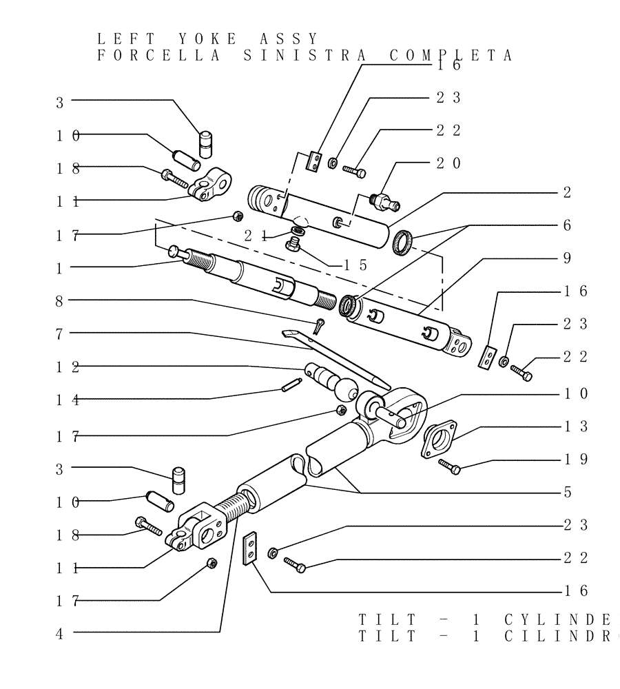 Схема запчастей Case 1850K LT - (9.482[02]) - HYDRAULIC TILT ANGLEDOZER (HA) OPTIONAL CODE 76078167 (19) - OPTIONS