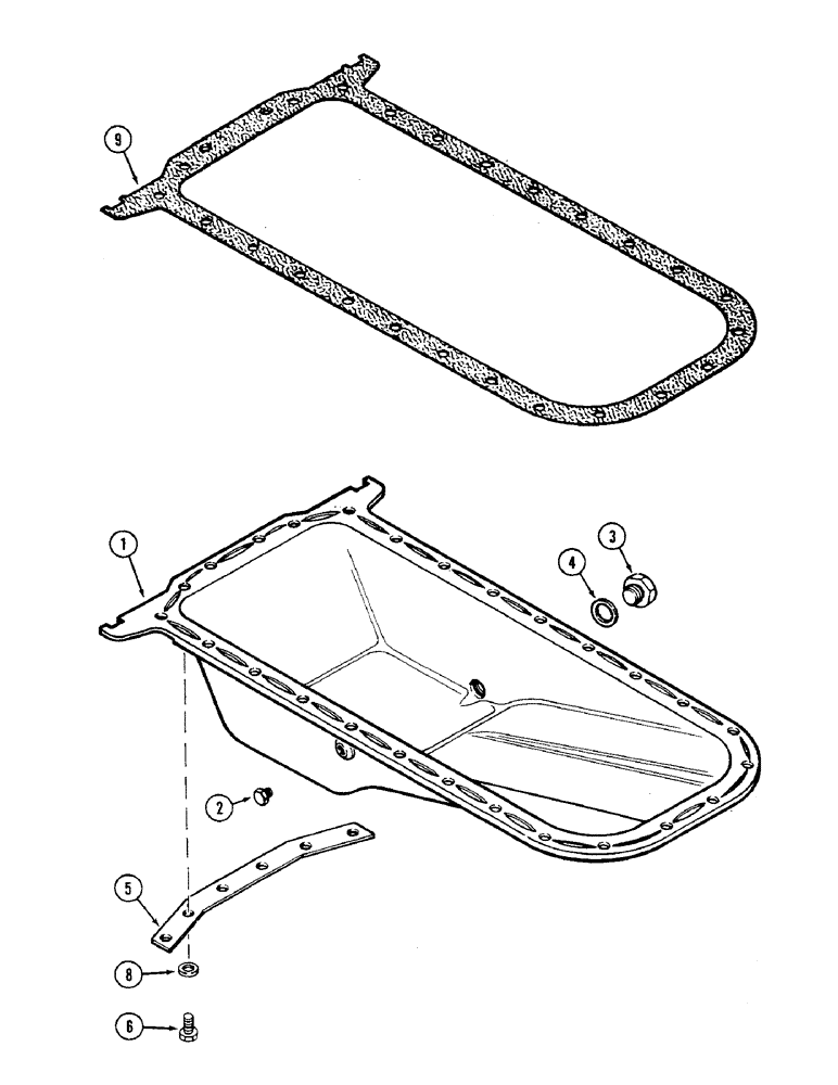 Схема запчастей Case 475 - (030) - OIL PAN, 336BD DIESEL ENGINE (10) - ENGINE