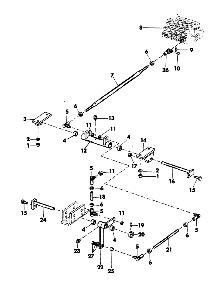 Схема запчастей Case 40YC - (056) - UTILITY CONTROL AND LINKAGE (05) - UPPERSTRUCTURE CHASSIS