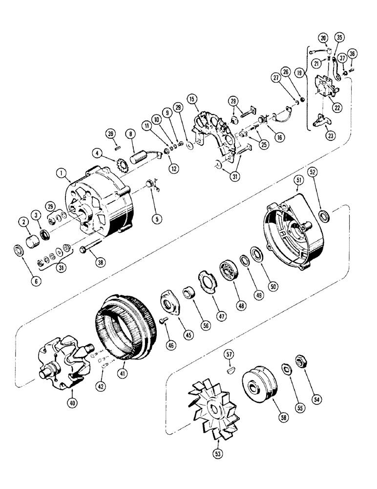 Схема запчастей Case 880 - (074) - S84908 ALTERNATOR, 12 VOLT (06) - ELECTRICAL SYSTEMS